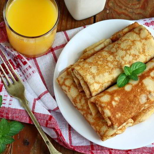 Ажурные блинчики с сыром