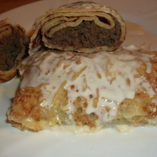 Рецепт блинчиков, фаршированных печеночной начинкой