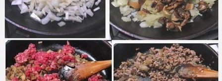 блинчики с мясной начинкой болоньезе. Шаг 3