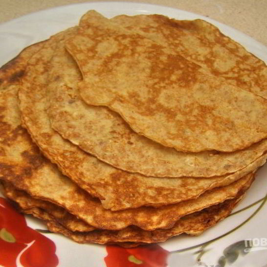 Рецепт блинчиков с отрубями
