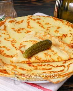 Блины на огуречном рассоле