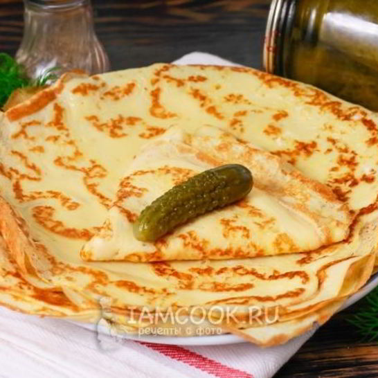 Рецепт блинов на огуречном рассоле