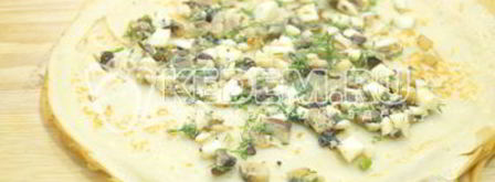 блины с грибной начинкой. Шаг 11