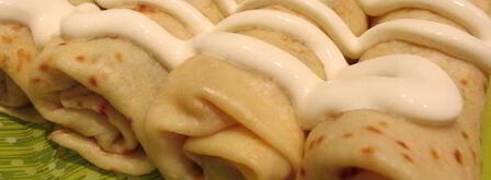 блины с курицей, грибами и сыром. Шаг 10