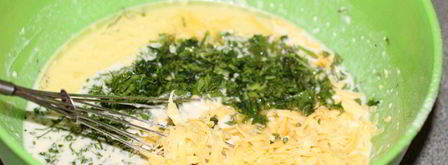 голландские блинчики с сыром и зеленью. Шаг 6