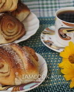Булочки с корицей из дрожжевого теста
