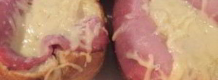 горячие булочки с яйцом, сыром и ветчиной на завтрак. Шаг 7