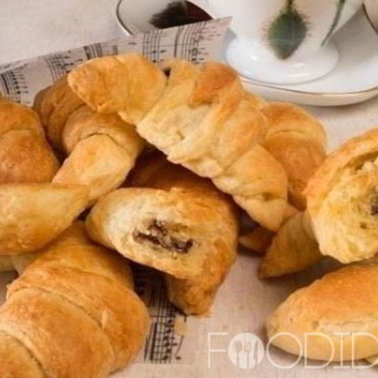 Рецепт круассанов с ореховой начинкой