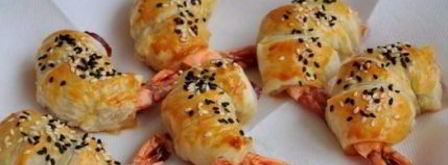 мини-круассаны с креветками и прошутто. Шаг 7