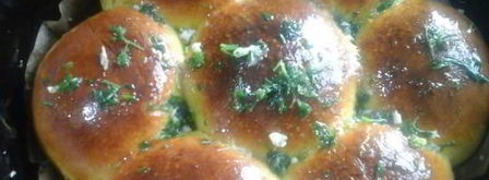 тыквенно-чесночные пампушки с мясной начинкой. Шаг 14