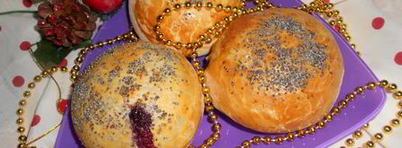 ванильно-маковые булочки с творогом и черникой. Шаг 8