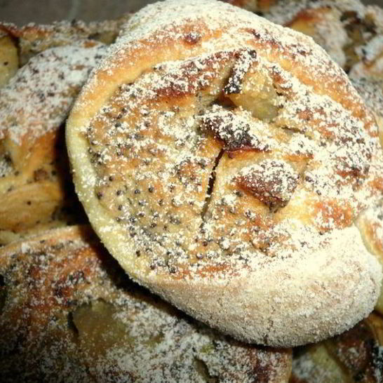 Рецепт яблочно-маковых плюшки