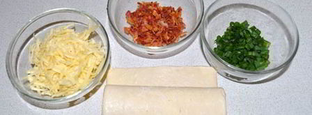 закусочные булочки с беконом и сыром. Шаг 3