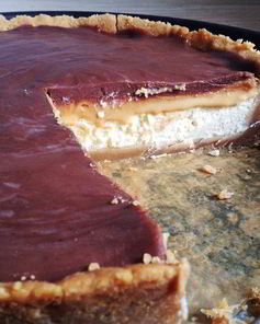 Чизкейк с карамельно-шоколадной глазурью