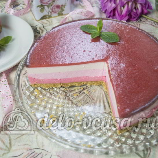 Рецепт клубничного чизкейка с творогом без выпечки