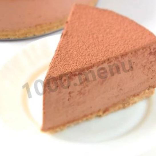 Рецепт шоколадного чизкейка без выпечки с творогом