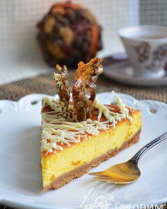 Тыквенный чизкейк с белым шоколадом