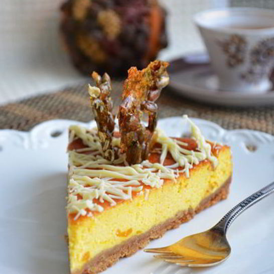 Рецепт тыквенного чизкейка с белым шоколадом