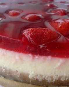 Ванильный чизкейк с клубничным желе