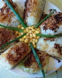 Капустные конвертики с кукурузой