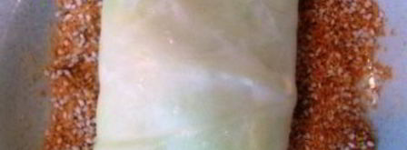 капустные конвертики с кукурузой. Шаг 5