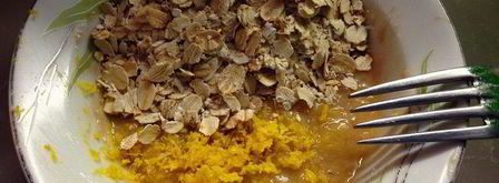 бананово-овсяные кексы с яблочными розами. Шаг 4