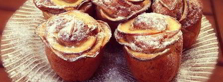 бананово-овсяные кексы с яблочными розами. Шаг 8