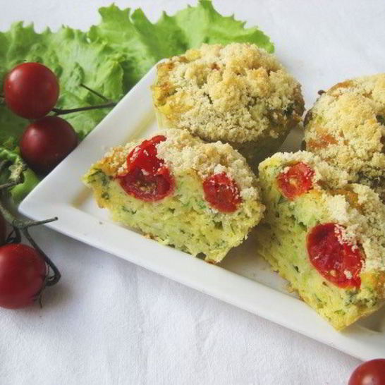 Рецепт кабачковых кексов с хрустящей посыпкой