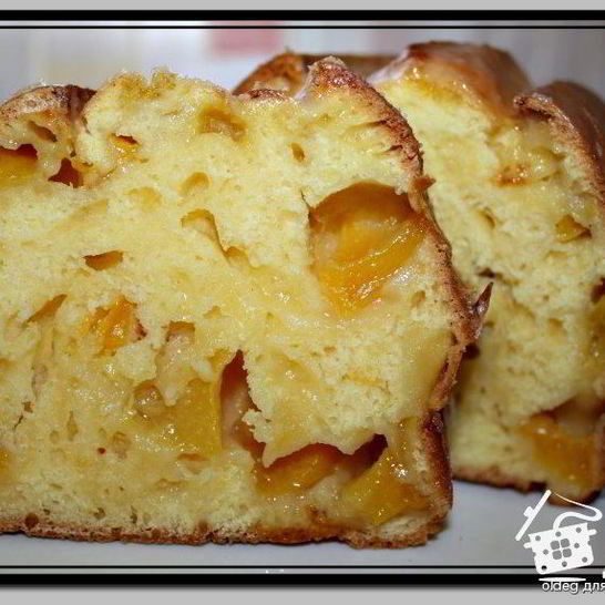 Рецепт кекса с персиками
