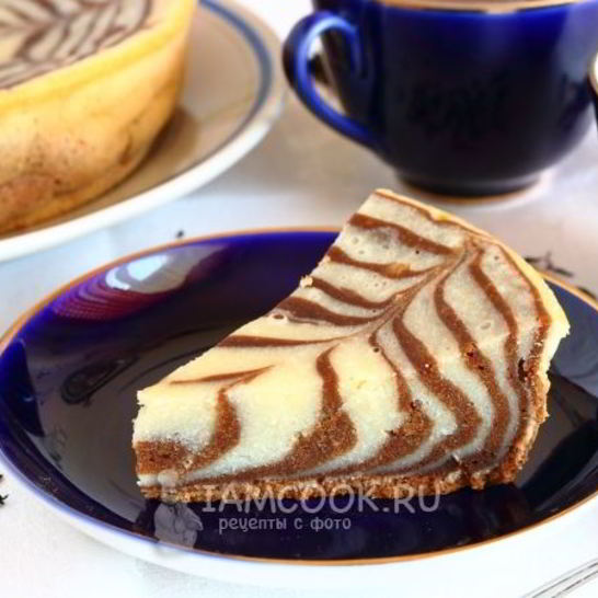 Рецепт кекса зебра на сметане