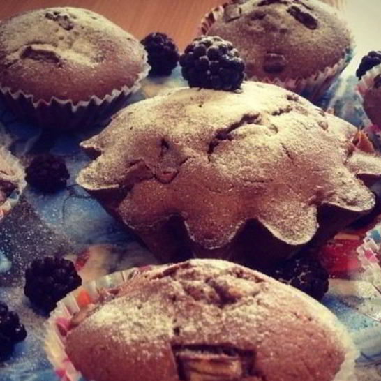 Рецепт кексов из какао с шоколадной сердцевиной