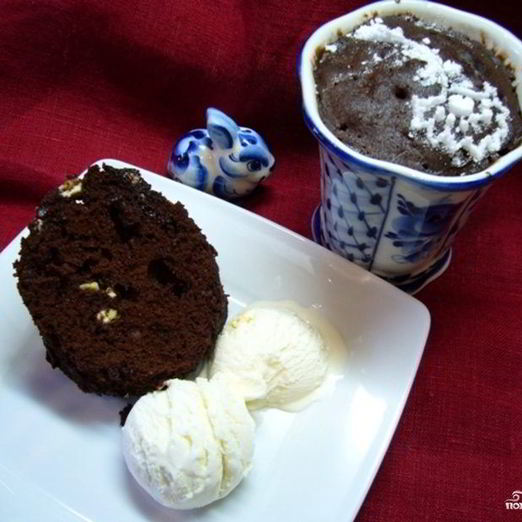 Кофейный кекс в микроволновке