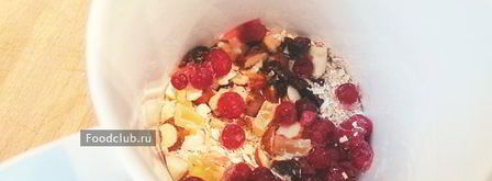 овсяный микроволновый капкейк. Шаг 3