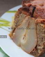 Пряный кекс с грушами