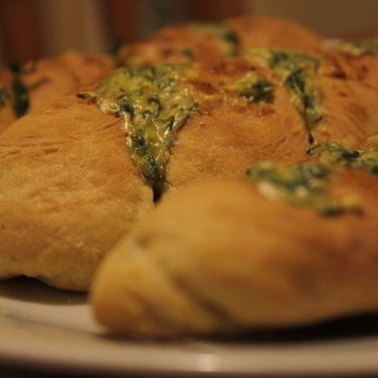 Рецепт чесночных багетов с сыром и руколой