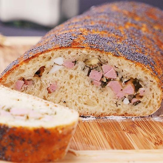 Рецепт итальянского хлеба с начинкой