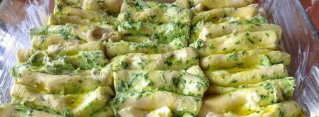 хлеб гармошка с моцареллой и зеленью. Шаг 7