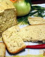 Хлеб с укропом, луком, чесноком и чили