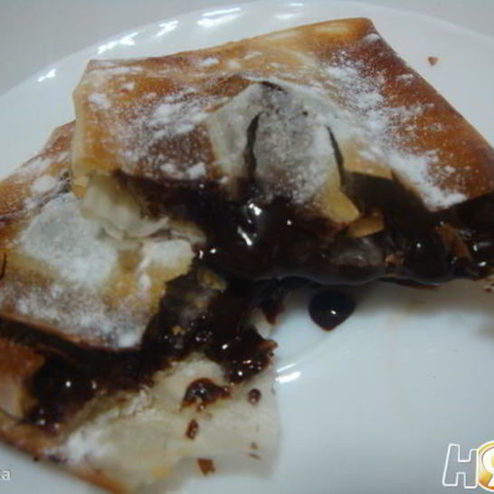 Рецепт хрустящих конвертиков с шоколадом