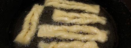 хворост на воде постный. Шаг 11