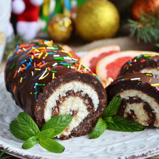 Рецепт кокосово-шоколадного рулет