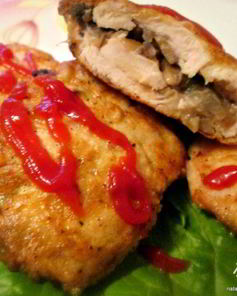 Конвертики с грибами и сыром