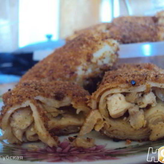 Рецепт конвертиков с капустой и куриным филе