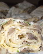 Лаваш с грибами и сыром