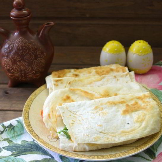 Рецепт лаваша с копченым сыром