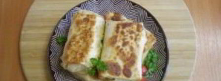 лаваш с рисом и яйцом. Шаг 12