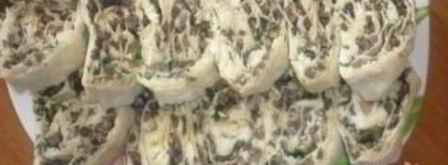 лаваш с шампиньонами и сыром. Шаг 10