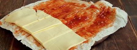 лаваш с ветчиной и сыром в духовке. Шаг 5