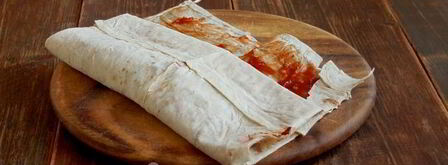 лаваш с ветчиной и сыром в духовке. Шаг 7