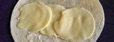 лаваш с ветчиной и сыром. Шаг 3